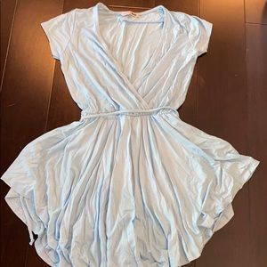 New fashion nova baby blue flowy romper